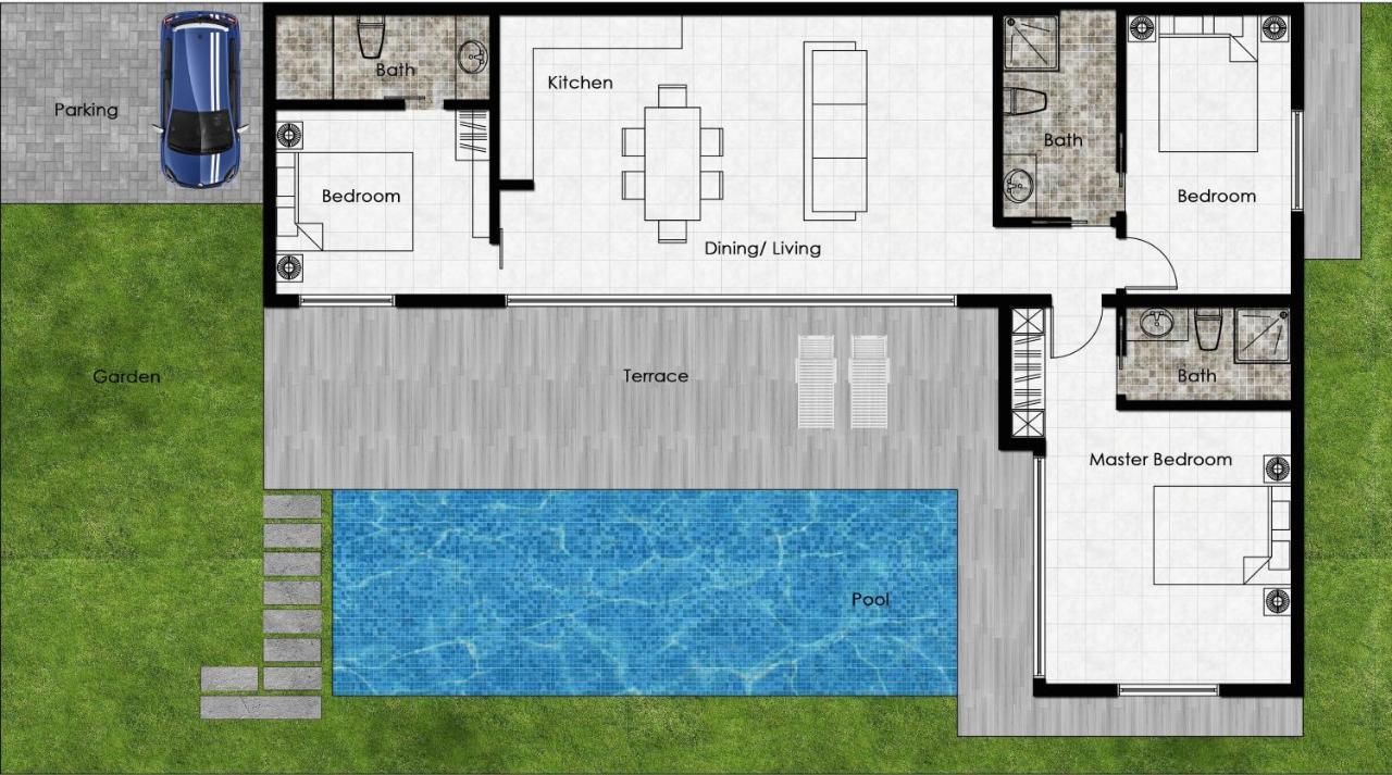 Stylish Pool Villa - 10 Mins Walk To The Beach Ko Lanta Εξωτερικό φωτογραφία